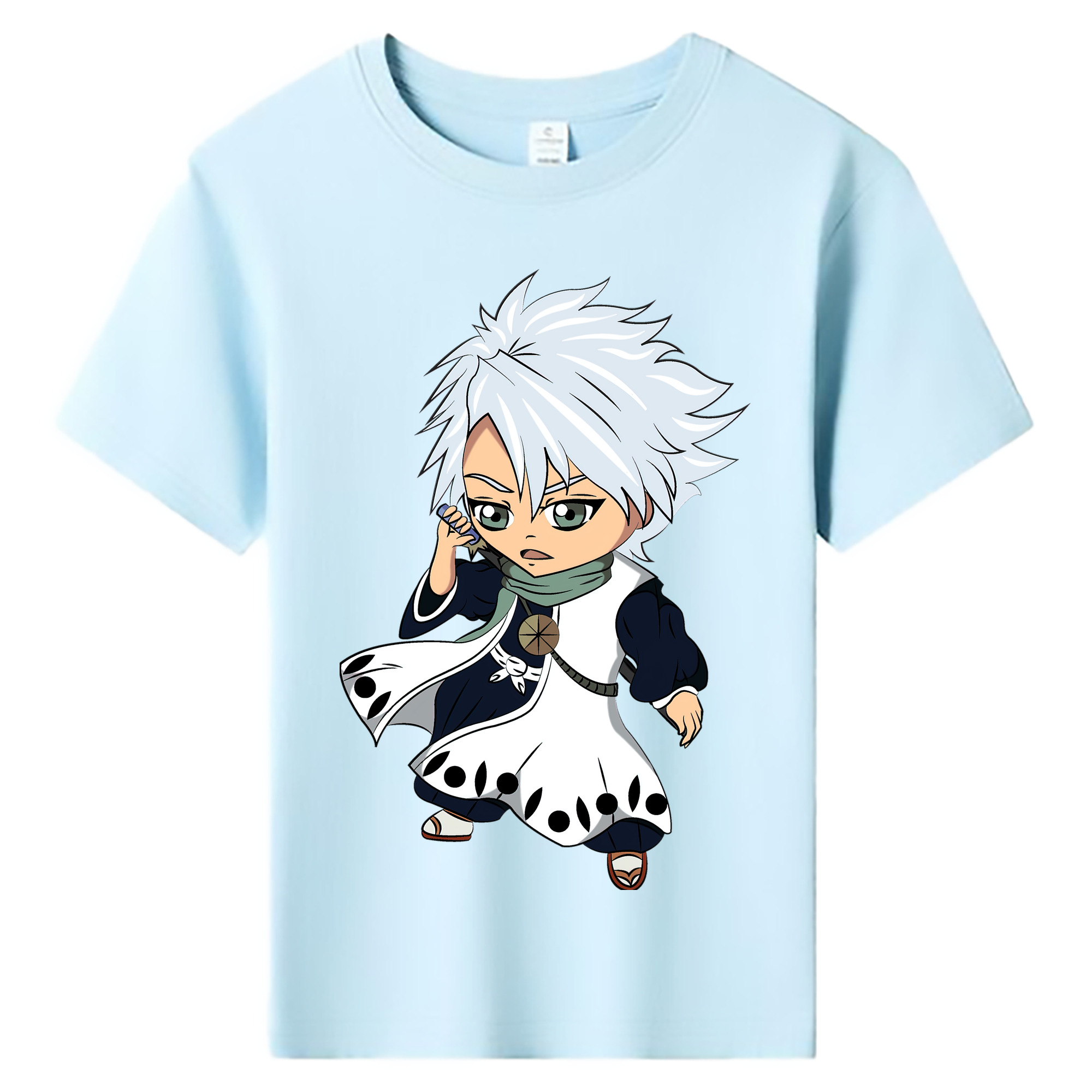 （画像用） ブリーチ 日番谷冬獅郎（ひつがや とうしろう） BLEACH Hitsugaya Toushirou 綿100％キッズTシャツ（フロントプリント）